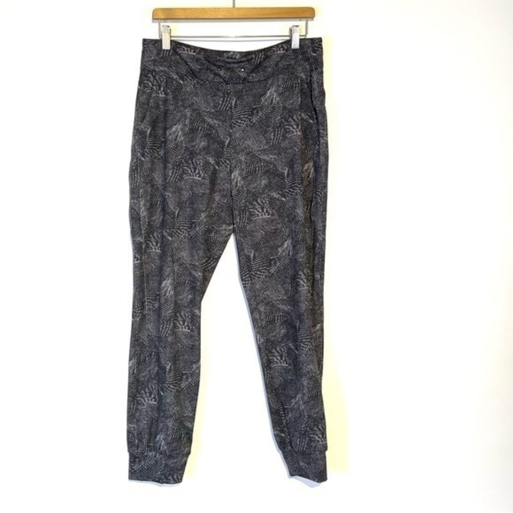 Rachel Zoe Snakeskin Print Joggers High Rise Gray Print Drawstring Waist